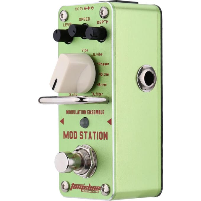 AROMA AMS-3 Mod Station Modulatie Ensemble Effectpedaal voor elektrische gitaar Mini enkel effect met True Bypass groen