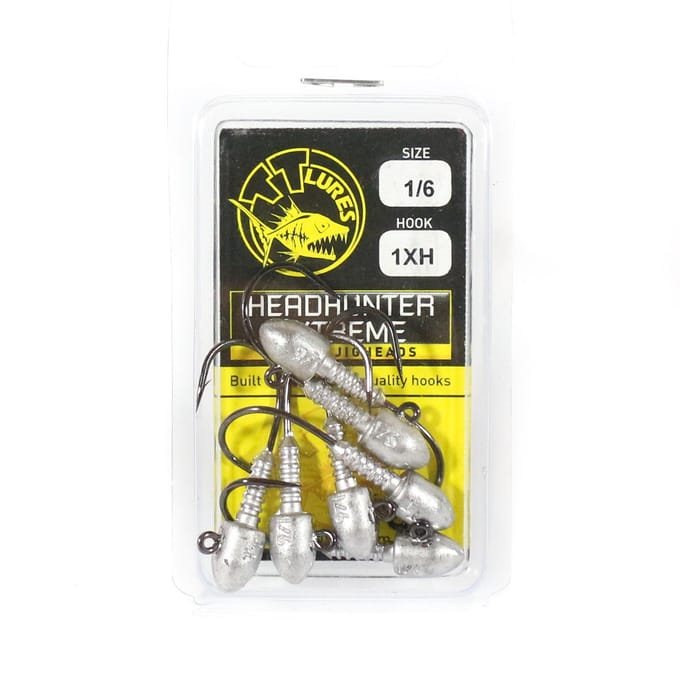 Tackle Tactics TT Head Hunter Extreme Jig Head 1/6 oz 1 XH 7/verpakking (1470) black