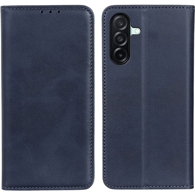 CaseBody Samsung Galaxy A27 Real Leather Wallet Hoesje Blauw