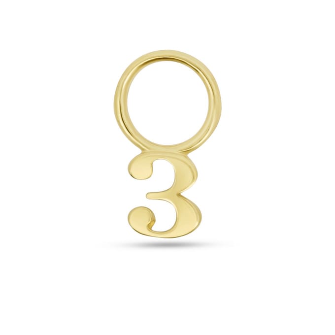 New Bling - 9NBG-O157-3 - 14K geelgoud – Bedel – Nummer 3