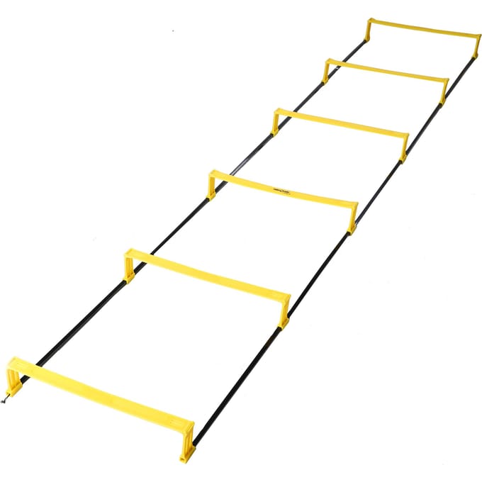 Tennis-Point Koordinationsleiter Mit Hürde 2m-Geel,Zwart