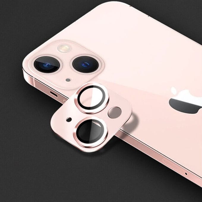 Camera Lens Glass Protector Geschikt voor:  Apple iPhone 12 Pro - Rosegoud