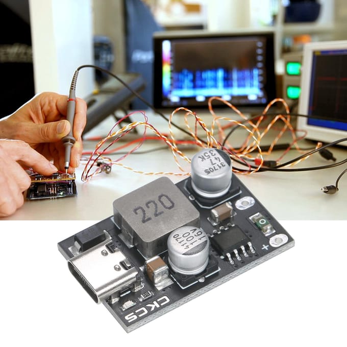 Convertisseur Buck type-c QC3.0 PD2.0/PD3.0 PPS, Module d'alimentation, convertisseur abaisseur 8V-32V à bleu