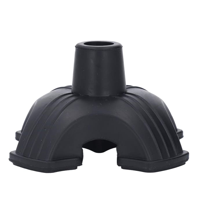 Quad Stokpunt Rubber Antislip Schokabsorberende Stokbasis voor Senioren 19mm Wandelstok gray