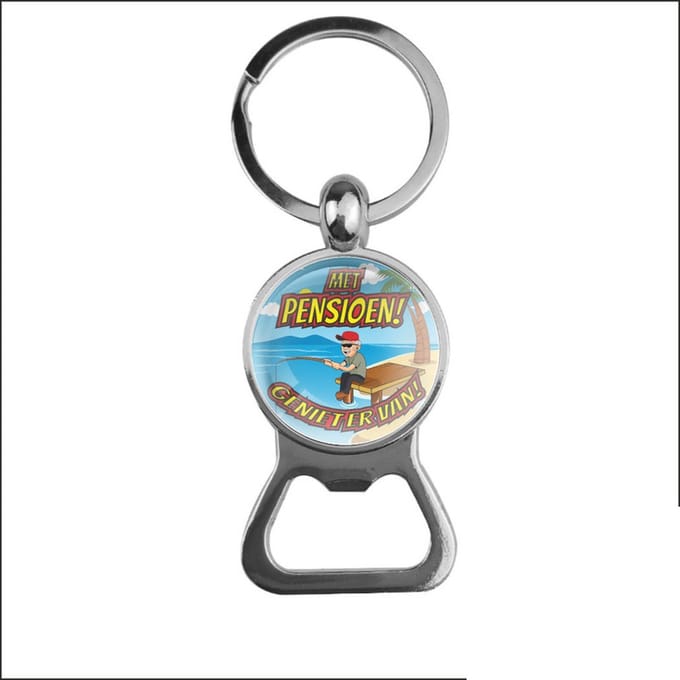 Bieropener Glas - Met Pensioen - Vissen