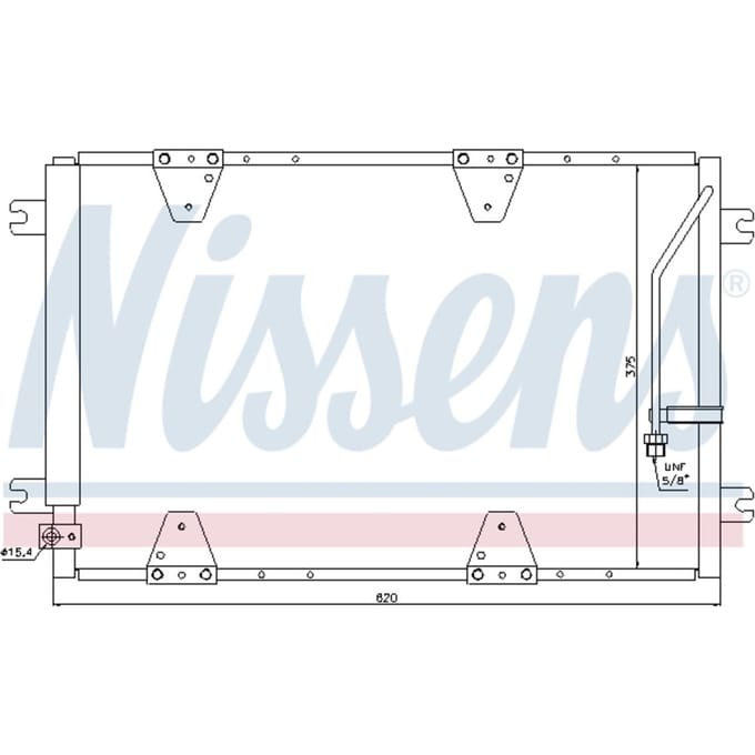 Condensator, airconditioning NISSENS 940174