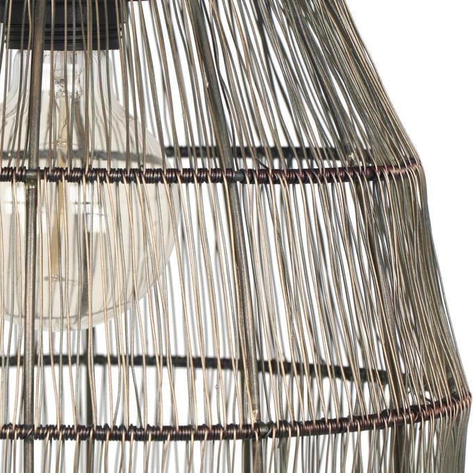 Trio Lighting Soraya hanglamp, 3-lamps, balk, metaal, antiek messing
