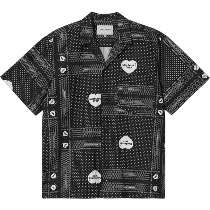 Carhartt Wip S/s Heart Bandana Shirt Zwart
