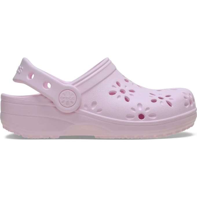 Crocs Classic Bloemige Uitsnede EVA Kinder Roze Melk Klompen