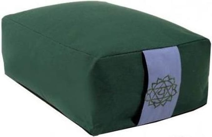 Yoga bolster groen 4e chakra (38x28x15 cm)