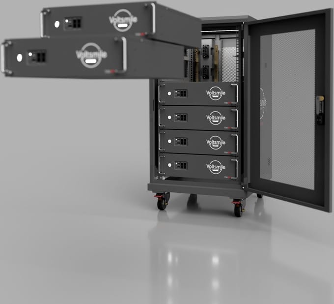 Voltsmile RPC cabinet 22U - maximaal 6x 5kWh V-serie batterij