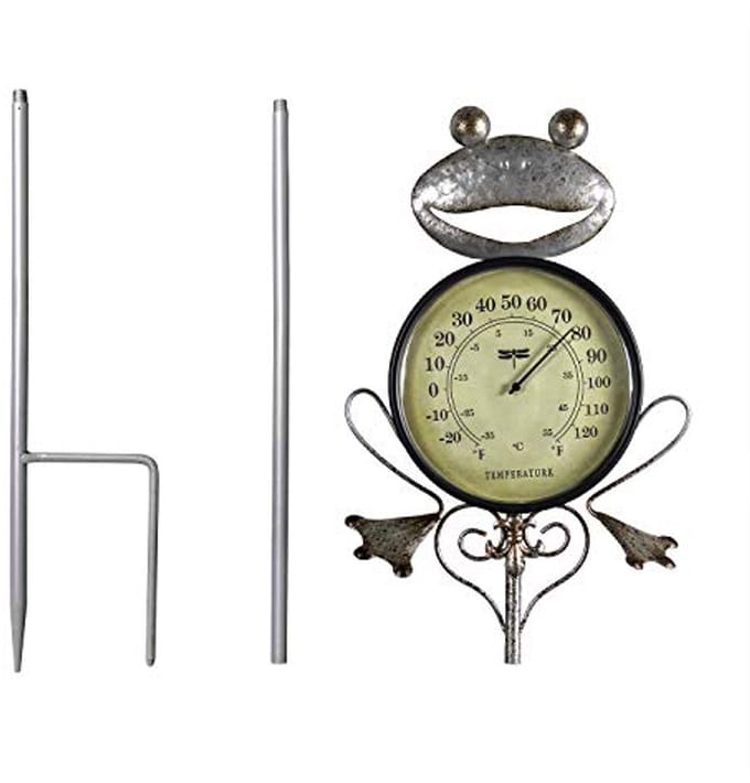Buitenthermometer op kikker - Rustiek en Weerbestendig voor Tuin en Terras