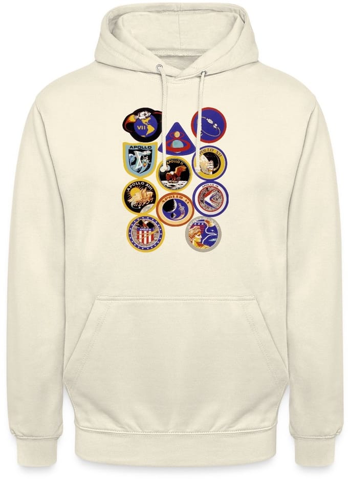 NASA Apollo-missie-insignes Hoodie Unisex