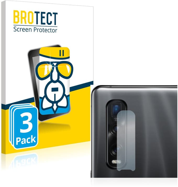 Screenprotector 3 Stuks voor Oppo Find X2 Pro (ALLEEN Camera Lens) Beschermglas transparant