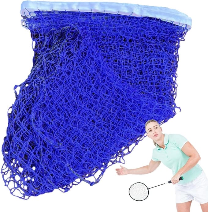 Badmintonnet - Volleybalnet - Buiten Sporten - Probleemloos Rechttrekken - 61 m lang - Saffier
