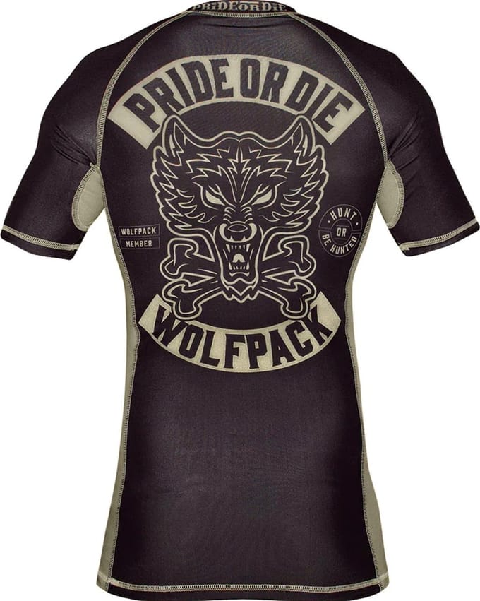 PRiDE or DiE Rash Guard Wolfpack Zwart - M