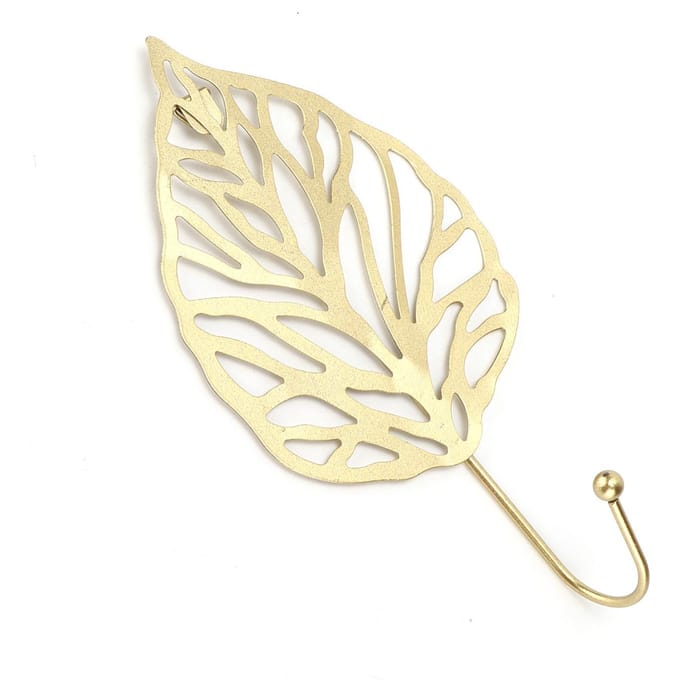 Metalen Haak Creatieve Mini Hanger Gouden Bladvormig Functioneel Stijlvol Handig voor Kast