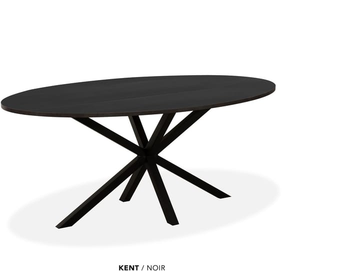 Maxfurn - Eettafel ovaal | Zeer krasvast | Kleur: Noir | Afmeting 220x120cm