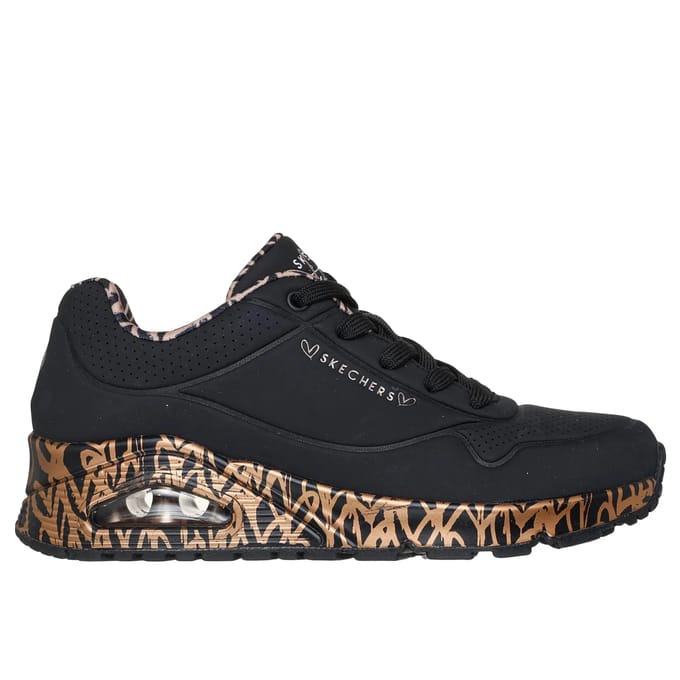 Skechers Uno JGoldcrown Love Sneakers zwart