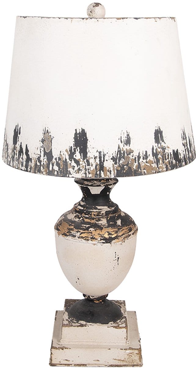 Clayre & Eef Tafellamp Ø 32x60 cm Beige Metaal