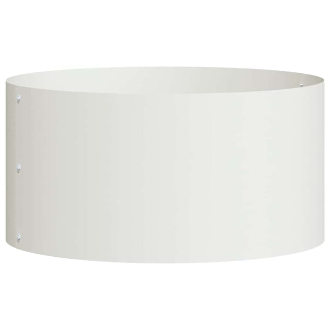 vidaXL - Plantenring - Wit - 40 - x - 40 - x - 20 - cm - Koudgewalst - staal