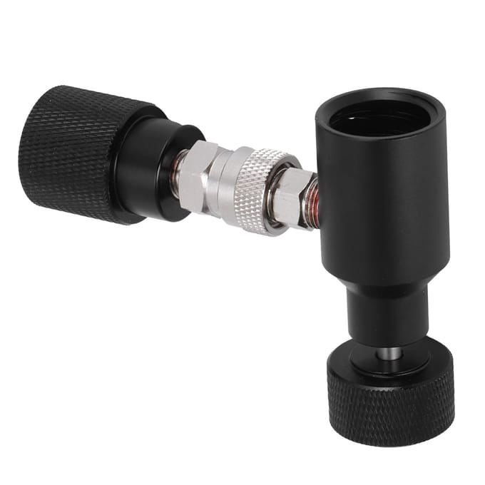 CO2 Vuladapter Aluminium Cilinderaansluiting ASA met G1/2-14 Soda Accessoire Zwart