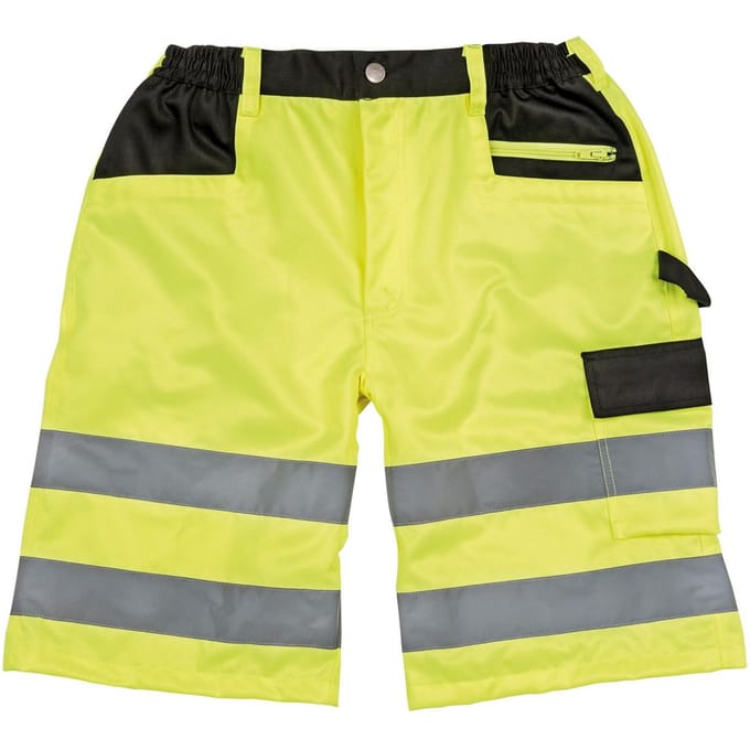 SAFE-GUARD by Result Heren Veiligheidsshort Cargo (Fluorescerend Geel)