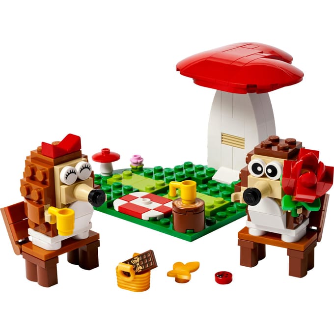 LEGO Egelpicknick Dieren Speelgoed voor 8 jaar en Ouder met Paddenstoel en Egels 40711