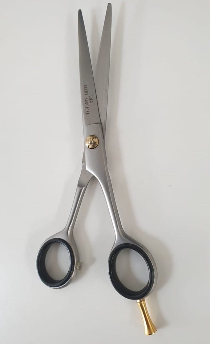 Belux Surgical Instruments / Professionele Kapper Schaar - Zilver - Kappers Salon - Rechtshandig - 15.5 cm