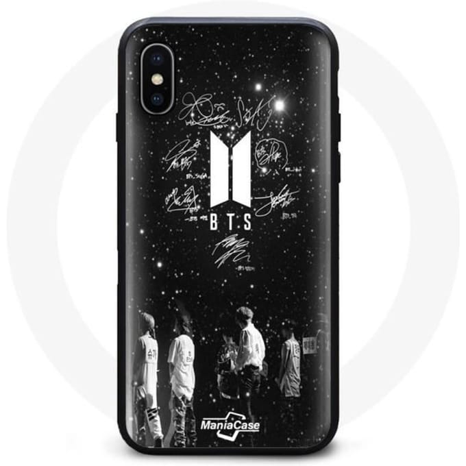 Coque - BTS - Iphone XS Max - Souple - Noir - Signature Members