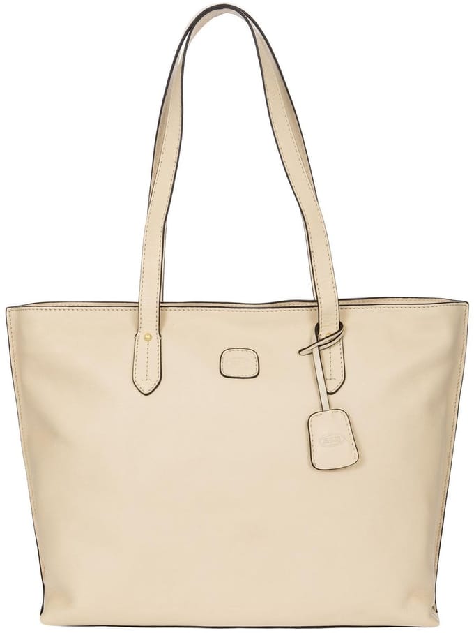 BRIC'S Leren Shopper Schoudertas Volterra Shopping Ivory Crème