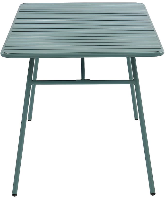 Vente-unique Tuintafel MIRMANDE van metaal - L160 cm - Amandelgroen