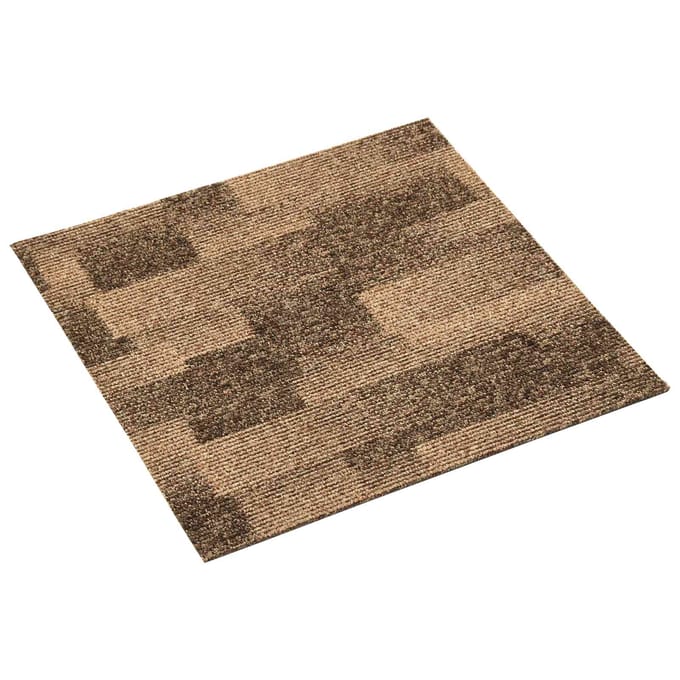 vidaXL - Vloerkleed - 20 - st - Bruin - 50 - x - 50 - cm - PP - Laagpolig