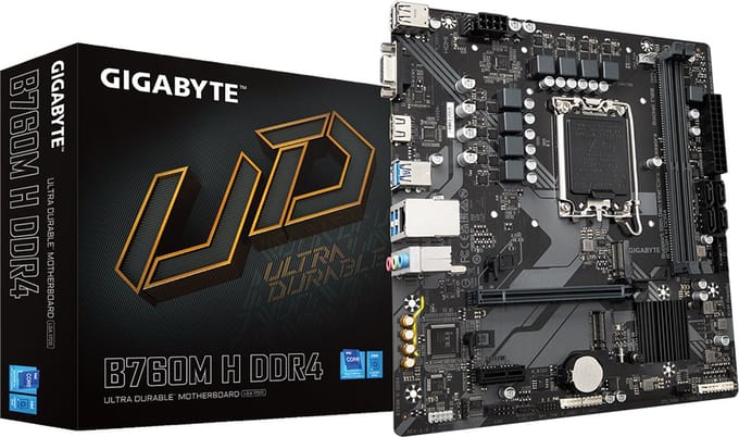 GIGABYTE B760M H DDR4 Moederbord - Intel B760 - Intel LGA1700 - DDR4 RAM - Micro-ATX
