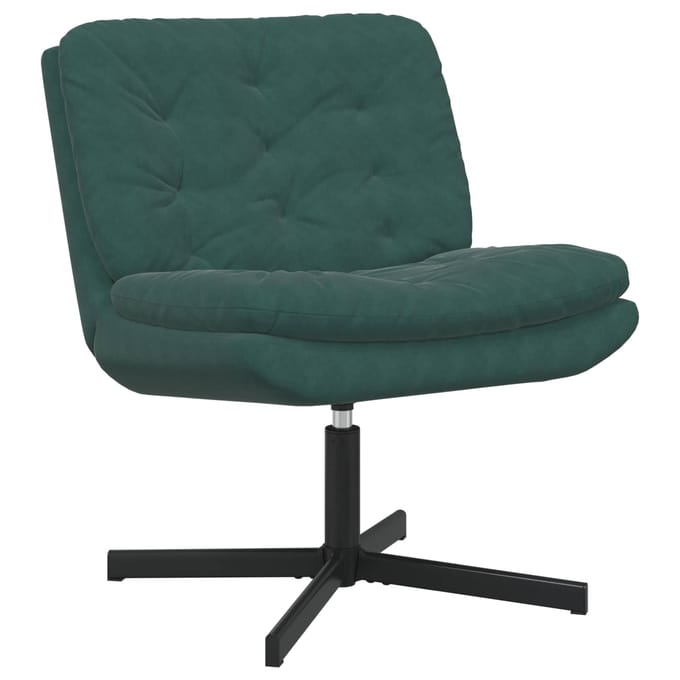 vidaXL - Draaiende - Relaxstoel - Donkergroen - 63 - x - 75 - x - 76 - cm - Fluweel