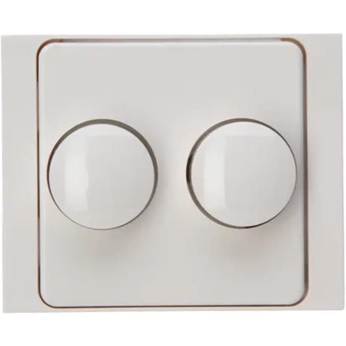 Sencys Duo-dimmerplaat Yukon Wit