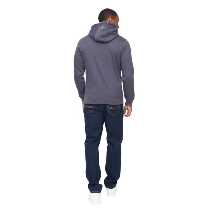 Crosshatch Heren Vintarge Hoodie (Marine)
