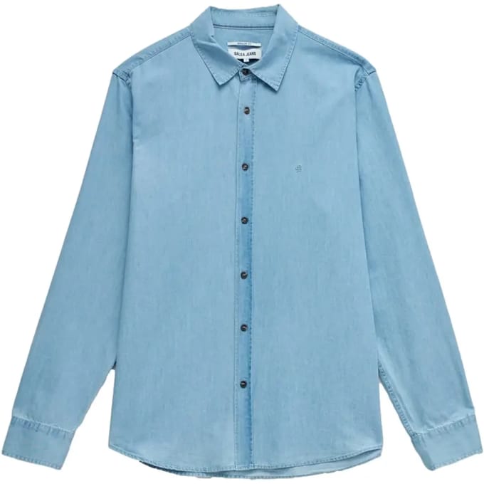 Lichte denim overhemd met lange mouwen Salsa Jeans