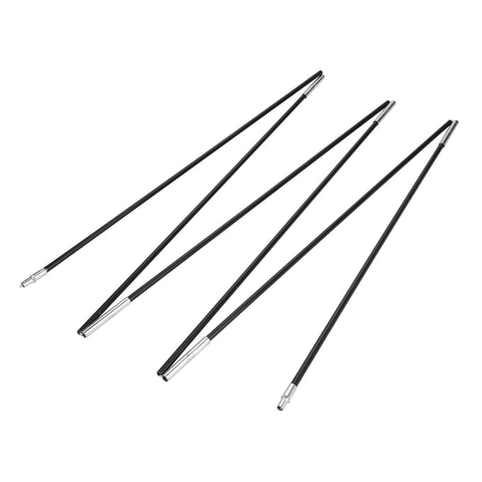 Glasvezel Camping Tentstokken Buiten Zonne-Schuilplaats Steunstokken Luifel Frames Kit black