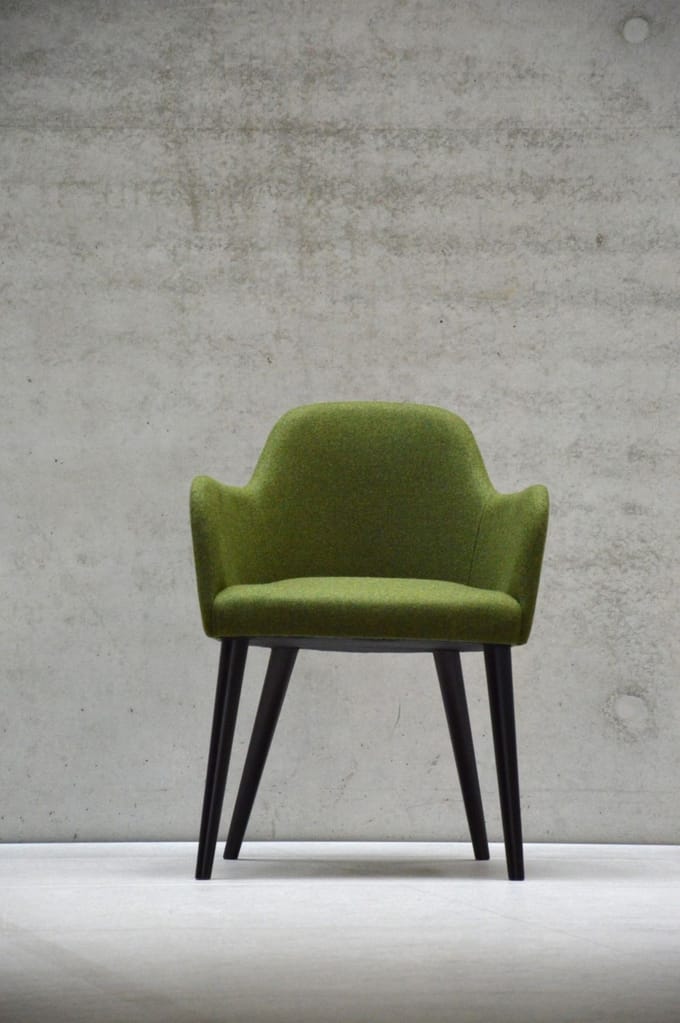 Jan Kurtz - Flaminia Fauteuil - Eiken - mosgroen