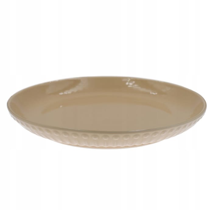Groot beige keramieken eetbord 26cm - MOSAIQUE Collectie