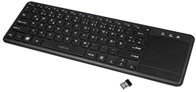 Draadloos toetsenbord met touchpad en multimedia functietoetsen voor PC, Mac, Smart TV en Android Box