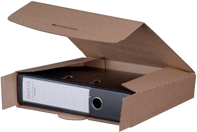 SMARTBOXPRO ordner-verzenddoos, bruin, (B)50 - 80 mm