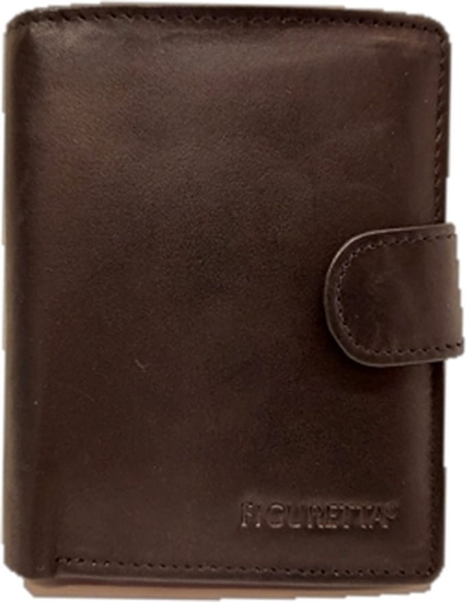 Figuretta Portemonnee Met Cardprotector Zwart Leer