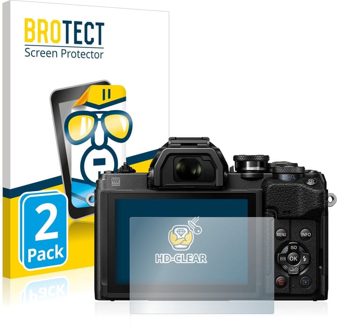 BROTECT - Screenprotector voor Olympus OM-D E-M10 Mark IV - Folie Beschermfolie transparant 2 Stuks