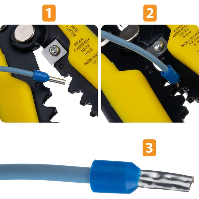 Rosfix Automatische Isolatiestripper Krimptang - Automatisch, Chroom-Vanadium