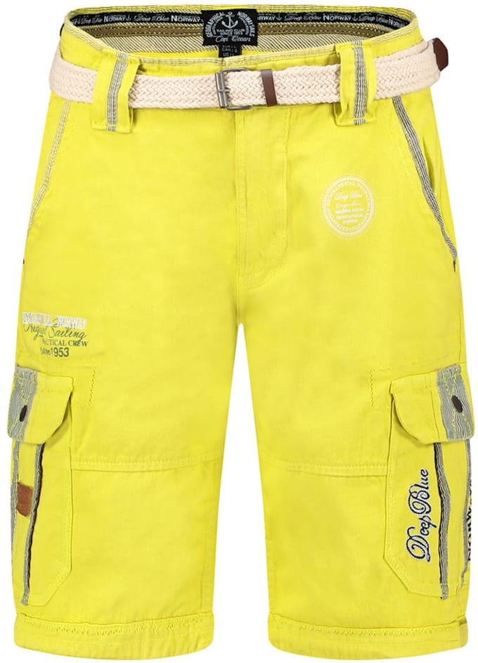 Geographical Norway Heren Bermuda Met Riem Paillette Lemon - XL