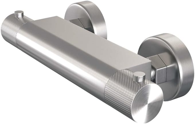 Brauer Brushed Carving - Opbouw Douche Thermostaatkraan - RVS Geborsteld PVD