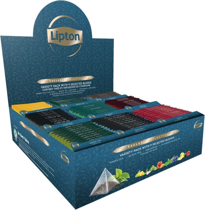 Lipton Exclusive Selection Tea Variety Box - 108 Theezakjes - Theedoos - Thee Assortimentsdoos - 12 x 9 Zakjes