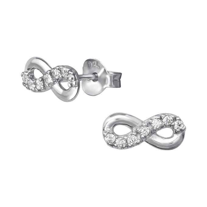 Montebello Oorbellen Baffin - 925 Zilver Gerhodineerd - Infinity - 10x4mm